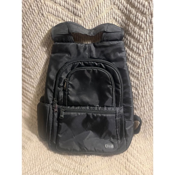 lug Handbags - Lug Hatchback 3.0 Backpack Travel Bag Purse in Black with RFID - Unisex EUC